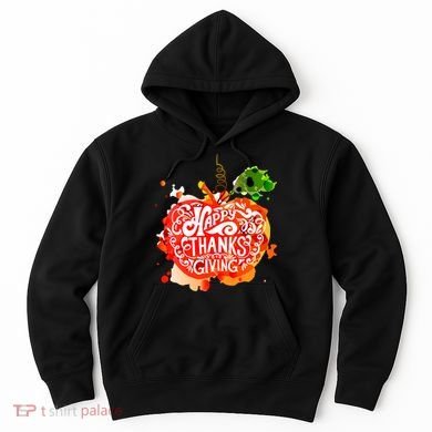 Happy Thanksgiving Pumpkin Splatter Hoodie
