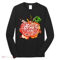 Happy Thanksgiving Pumpkin Splatter Long Sleeve Shirt thumb 0