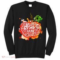Happy Thanksgiving Pumpkin Splatter Sweatshirt thumb 0