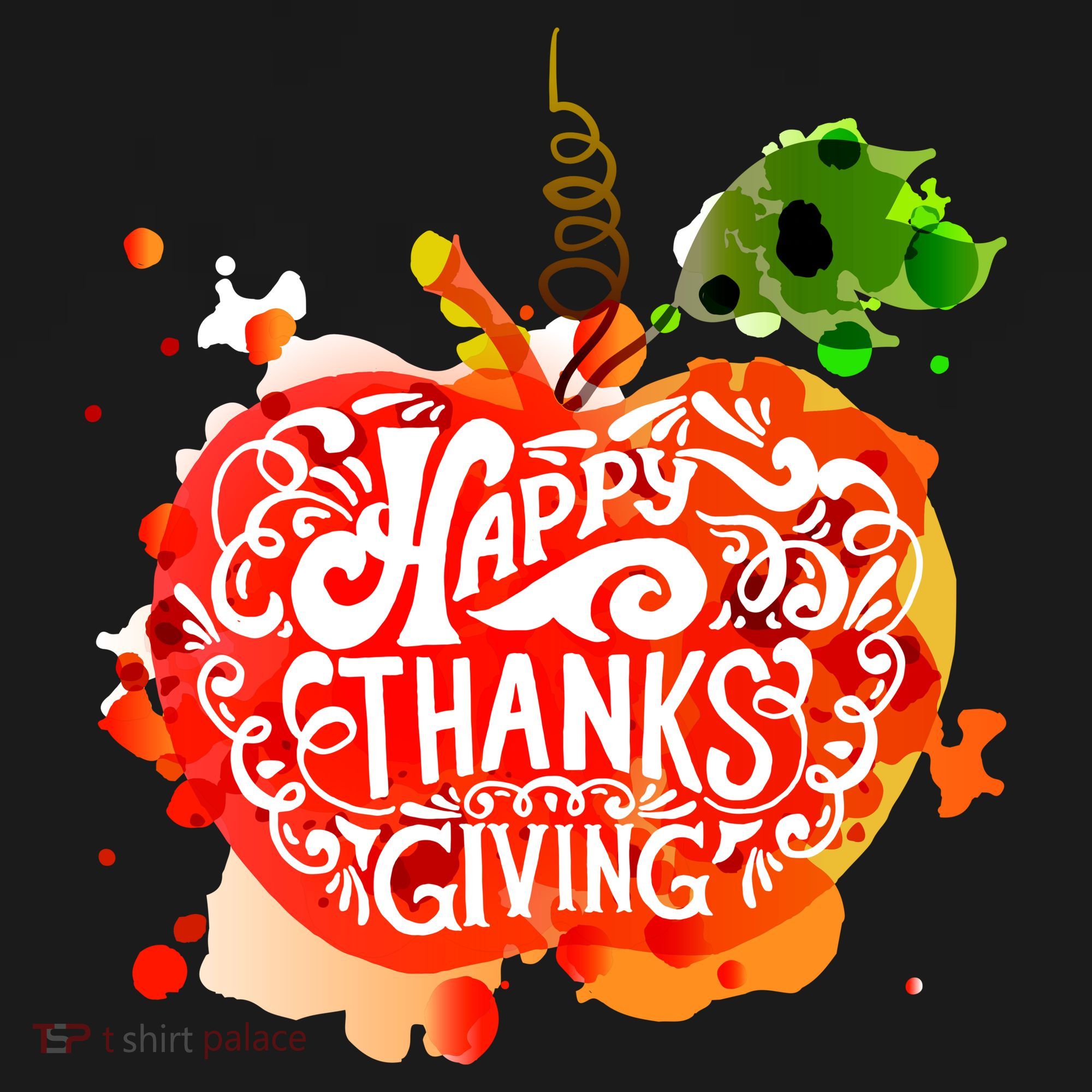 Happy Thanksgiving Pumpkin Splatter Sweatshirt