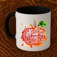 Happy Thanksgiving Pumpkin Splatter Coffee Mug thumb 2