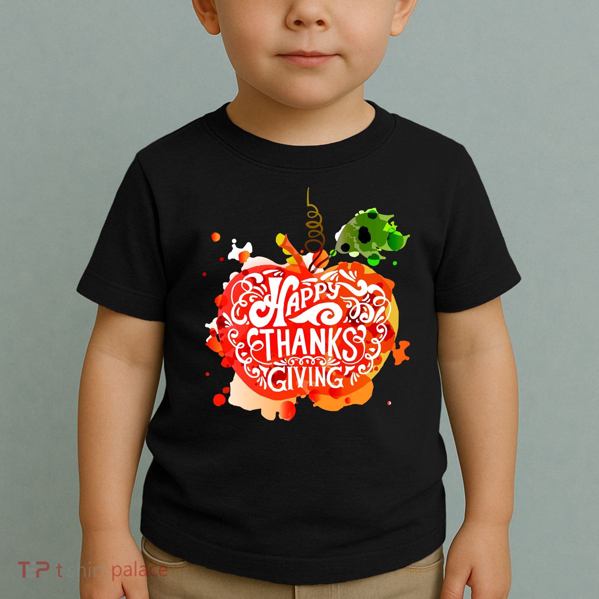 Happy Thanksgiving Pumpkin Splatter Toddler T-Shirt