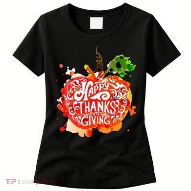 Happy Thanksgiving Pumpkin Splatter Women's T-Shirt