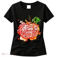 Happy Thanksgiving Pumpkin Splatter Women's T-Shirt thumb 0
