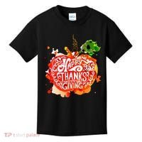 Happy Thanksgiving Pumpkin Splatter Kids T-Shirt thumb 0