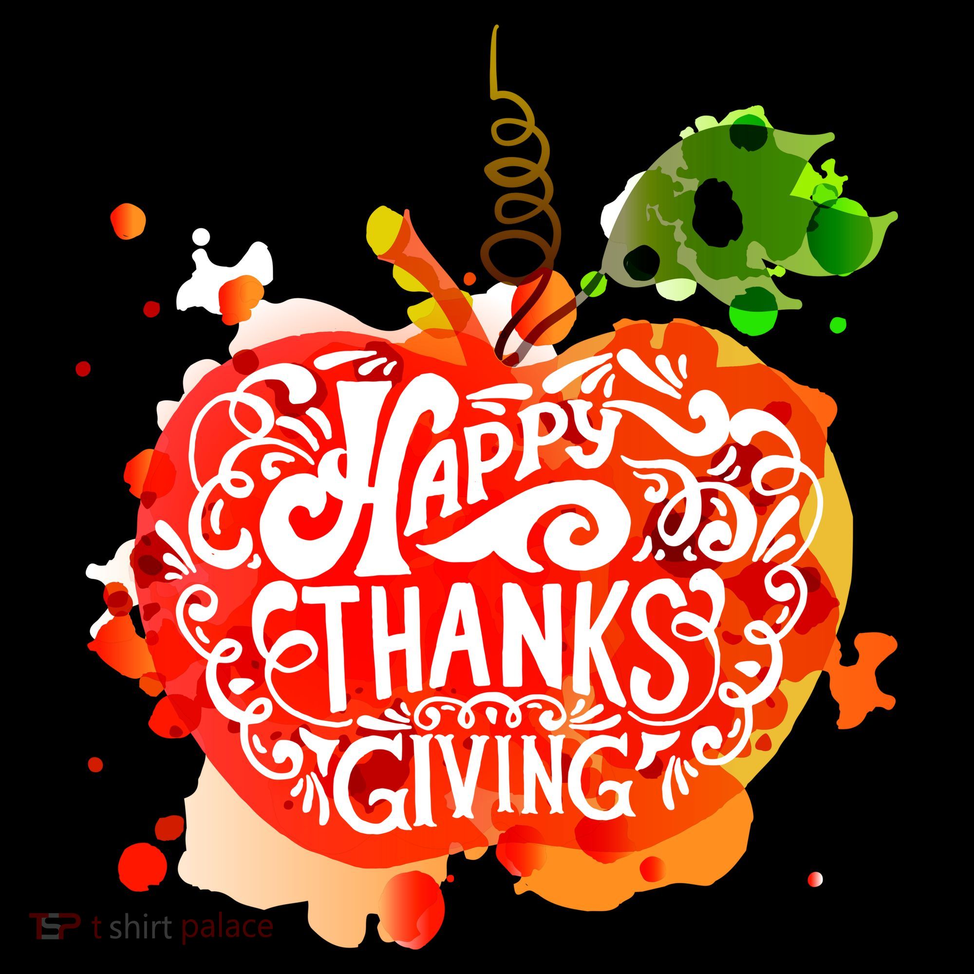 Happy Thanksgiving Pumpkin Splatter Kids T-Shirt