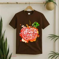 Happy Thanksgiving Pumpkin Splatter T-Shirt thumb 2