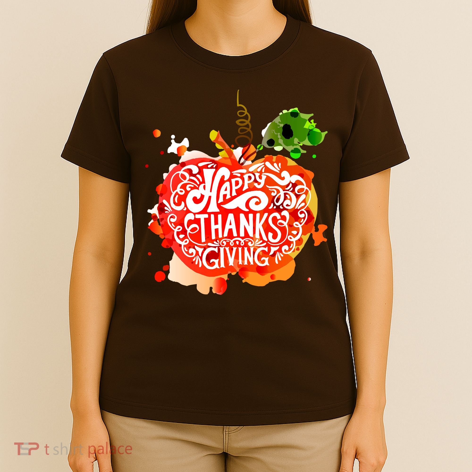 Happy Thanksgiving Pumpkin Splatter T-Shirt