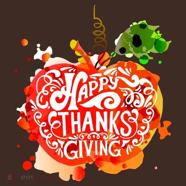 Happy Thanksgiving Pumpkin Splatter T-Shirt