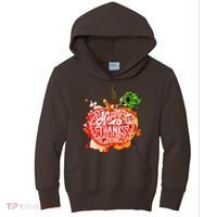 Happy Thanksgiving Pumpkin Splatter Kids Hoodie thumb 0