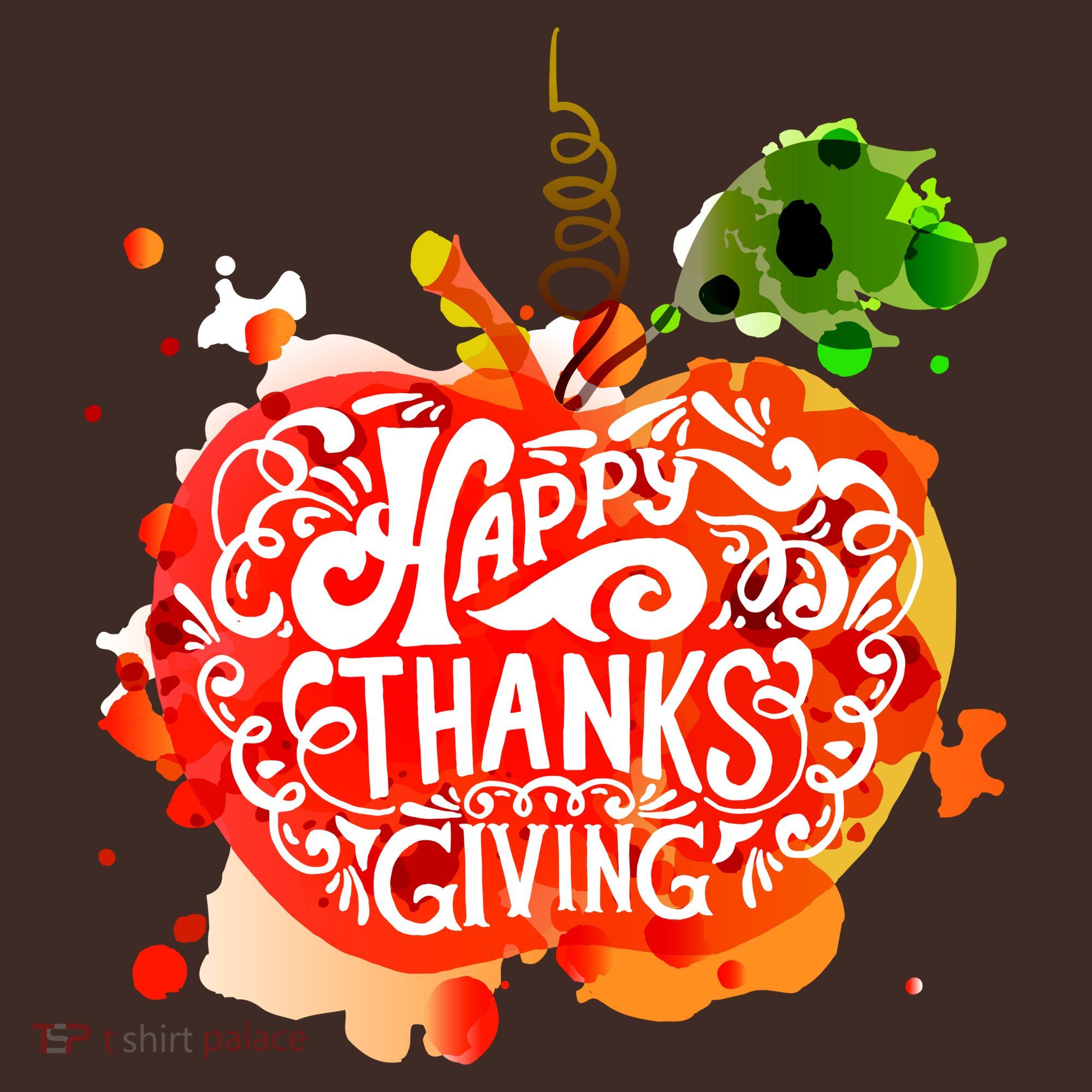 Happy Thanksgiving Pumpkin Splatter Kids Hoodie