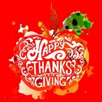 Happy Thanksgiving Pumpkin Splatter Santa Hat thumb 1
