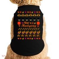 Happy Thanksgiving Turkey Ugly Sweater Doggie Tank thumb 0