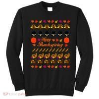 Happy Thanksgiving Turkey Ugly Sweater Sweatshirt thumb 0