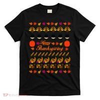 Happy Thanksgiving Turkey Ugly Sweater T-Shirt thumb 0