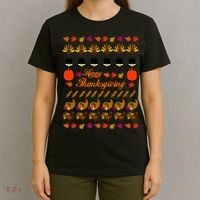 Happy Thanksgiving Turkey Ugly Sweater T-Shirt thumb 4