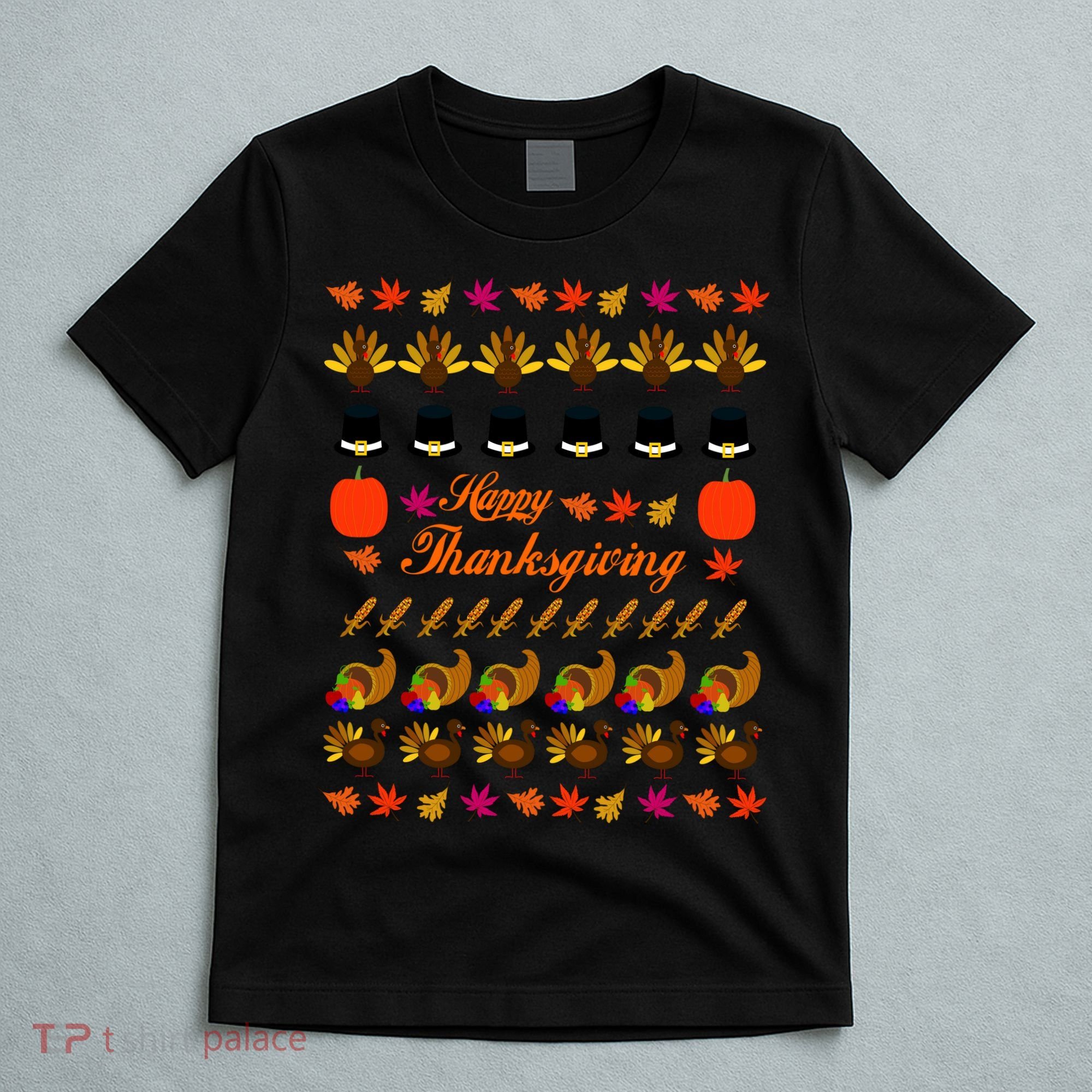 Happy Thanksgiving Turkey Ugly Sweater T-Shirt