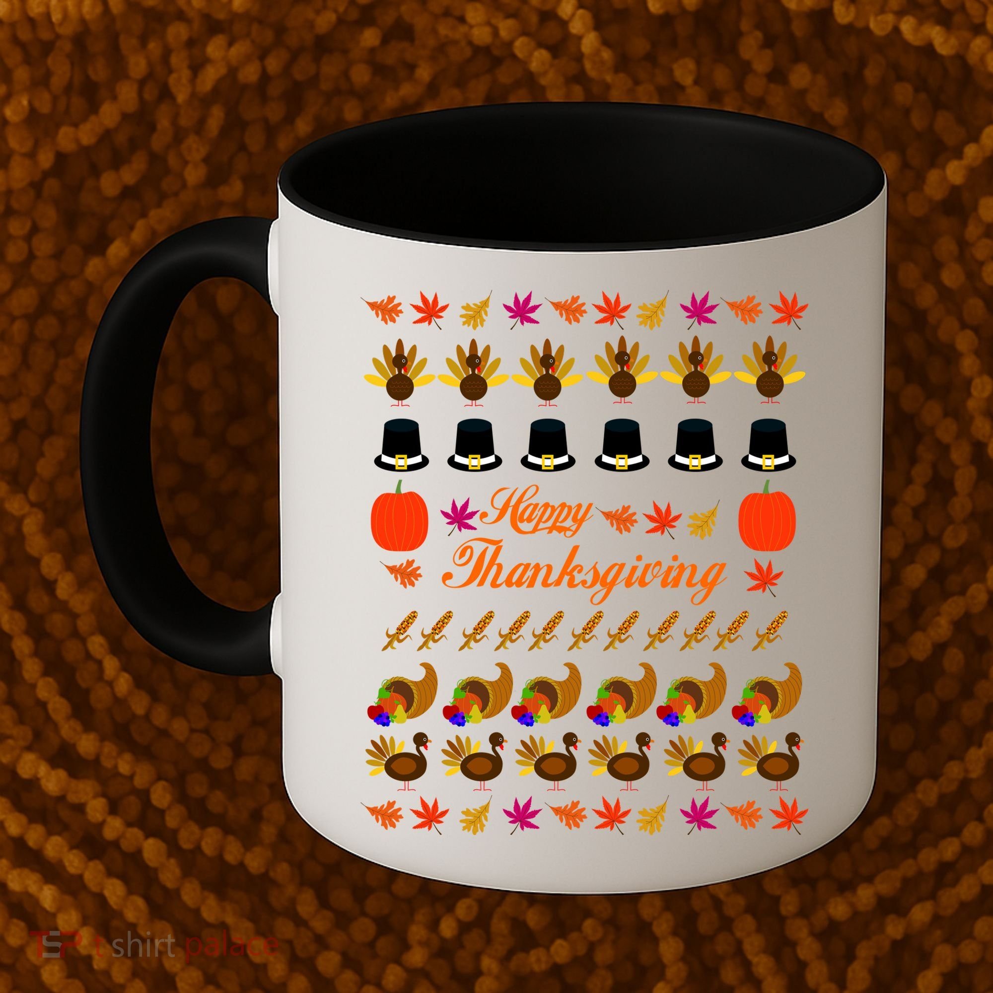 Happy Thanksgiving Turkey Ugly Sweater Coffee Mug