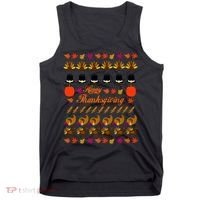 Happy Thanksgiving Turkey Ugly Sweater Tank Top thumb 0