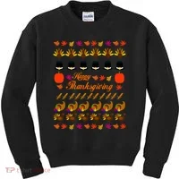 Happy Thanksgiving Turkey Ugly Sweater Kids Sweatshirt thumb 0