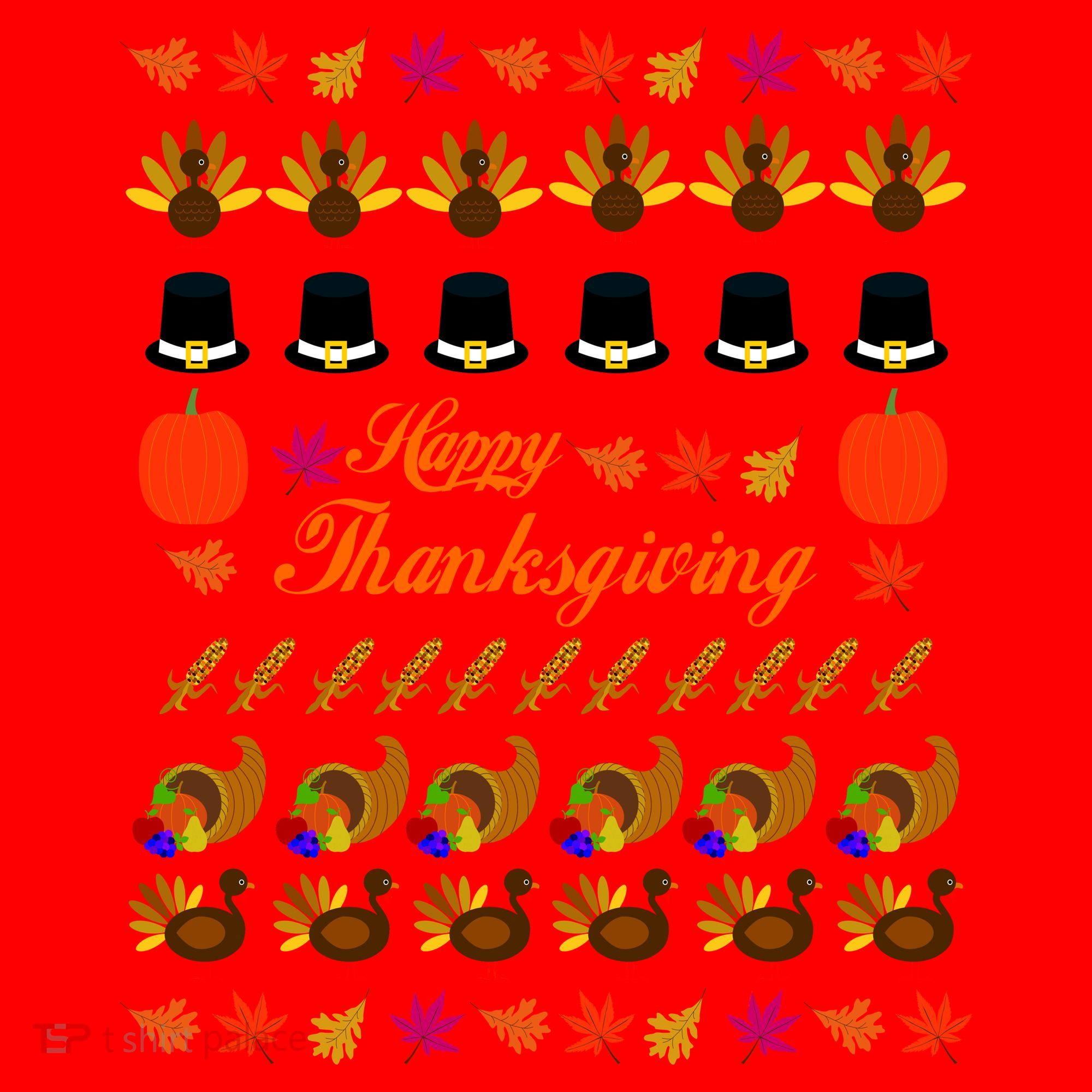 Happy Thanksgiving Turkey Ugly Sweater Santa Hat