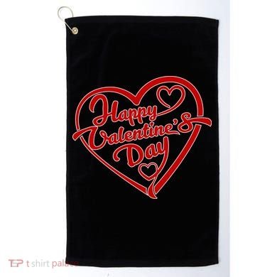 Happy Valentine's Day Heart Golf Towel