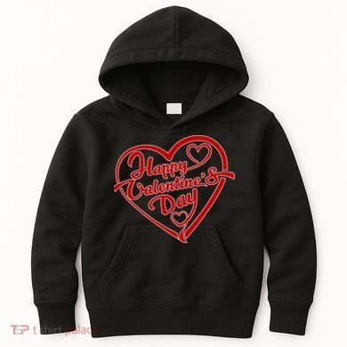 Happy Valentine's Day Heart Kids Hoodie