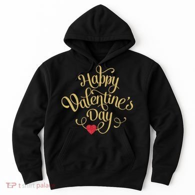 Happy Valentine's Day Love Heart Design Hoodie