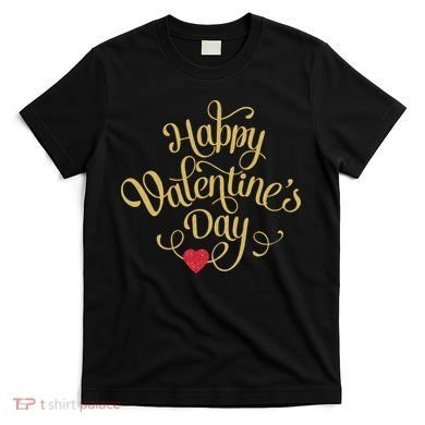 Happy Valentine's Day Love Heart Design T-Shirt