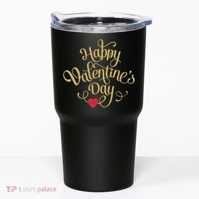 Happy Valentine's Day Love Heart Design Tumbler