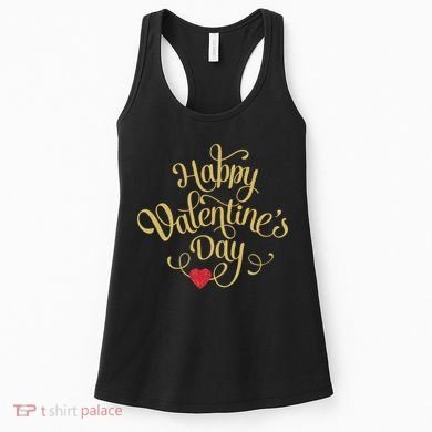 Happy Valentine's Day Love Heart Design Women's Tank Top
