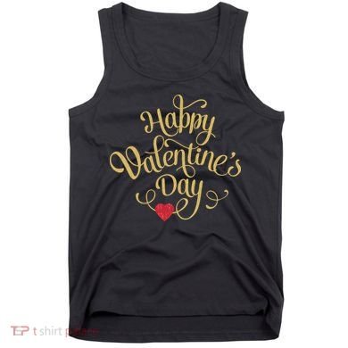 Happy Valentine's Day Love Heart Design Tank Top