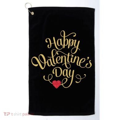 Happy Valentine's Day Love Heart Design Golf Towel