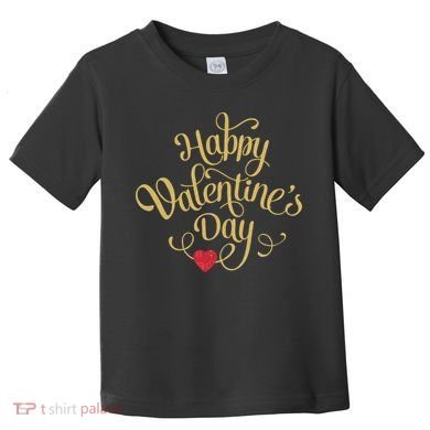 Happy Valentine's Day Love Heart Design Toddler T-Shirt