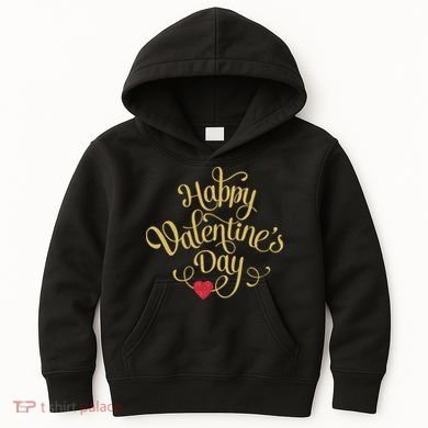 Happy Valentine's Day Love Heart Design Kids Hoodie