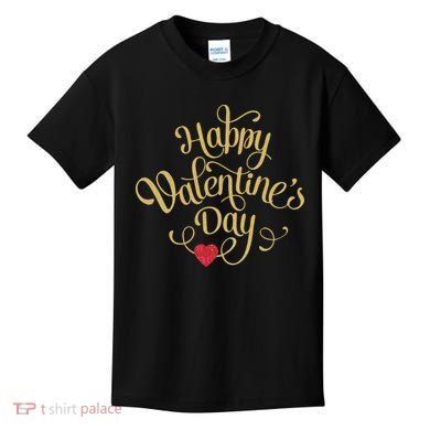 Happy Valentine's Day Love Heart Design Kids T-Shirt