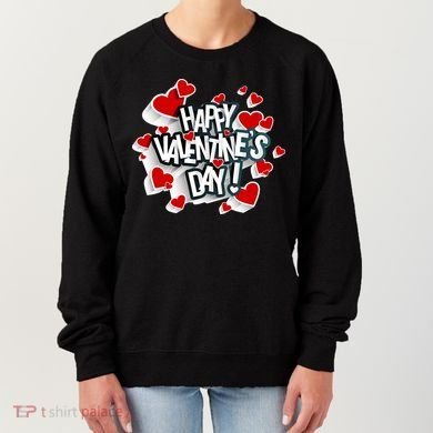 Happy Valentine's Day Love Hearts Logo Women's Sweatshirt