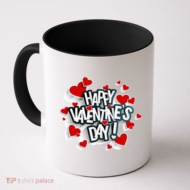 Happy Valentine's Day Love Hearts Logo Coffee Mug