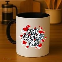 Happy Valentine's Day Love Hearts Logo Coffee Mug thumb 4