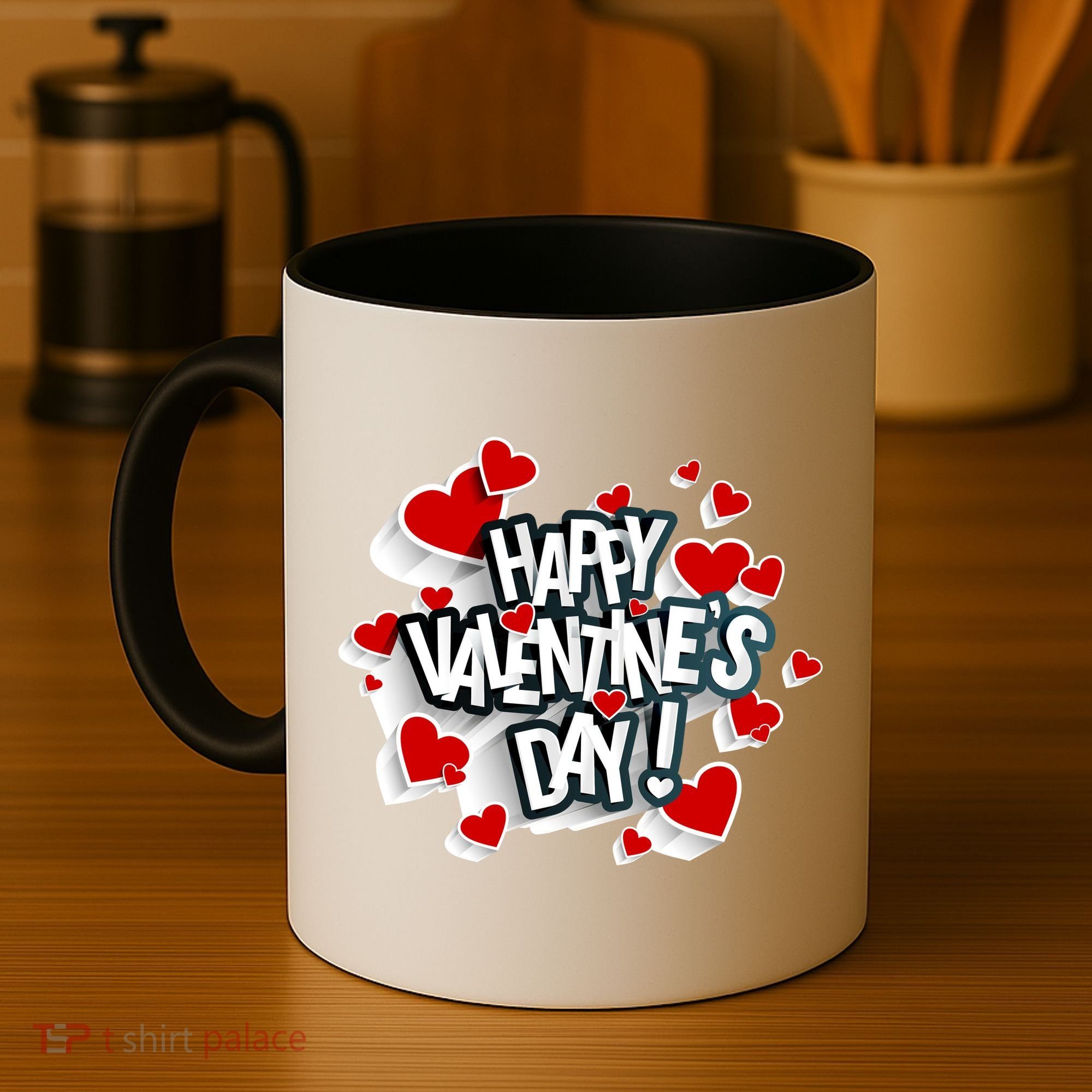 Happy Valentine's Day Love Hearts Logo Coffee Mug