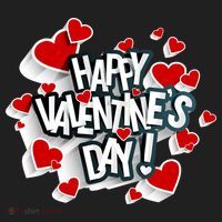 Happy Valentine's Day Love Hearts Logo Beanie thumb 2