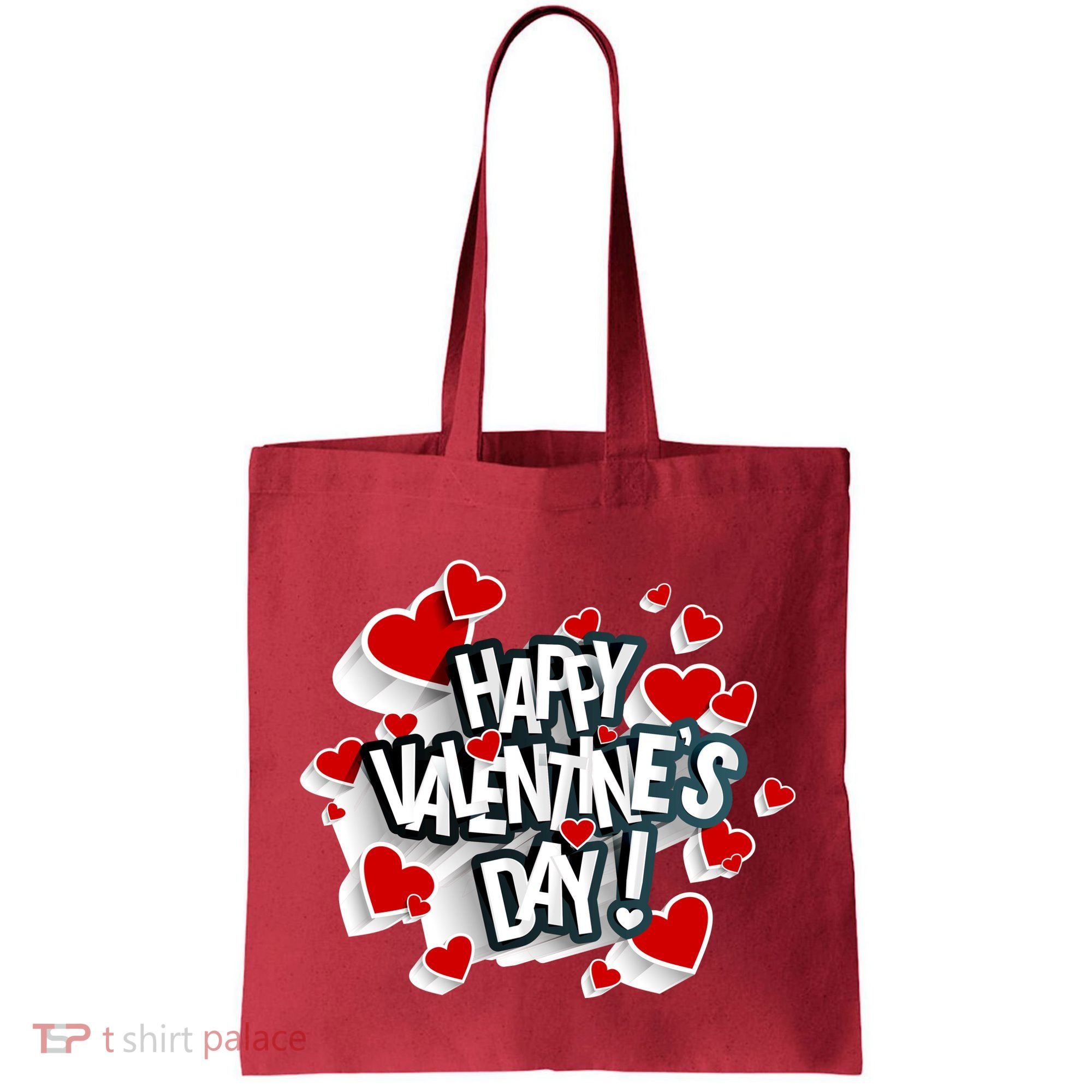 Happy Valentine's Day Love Hearts Logo Tote Bag