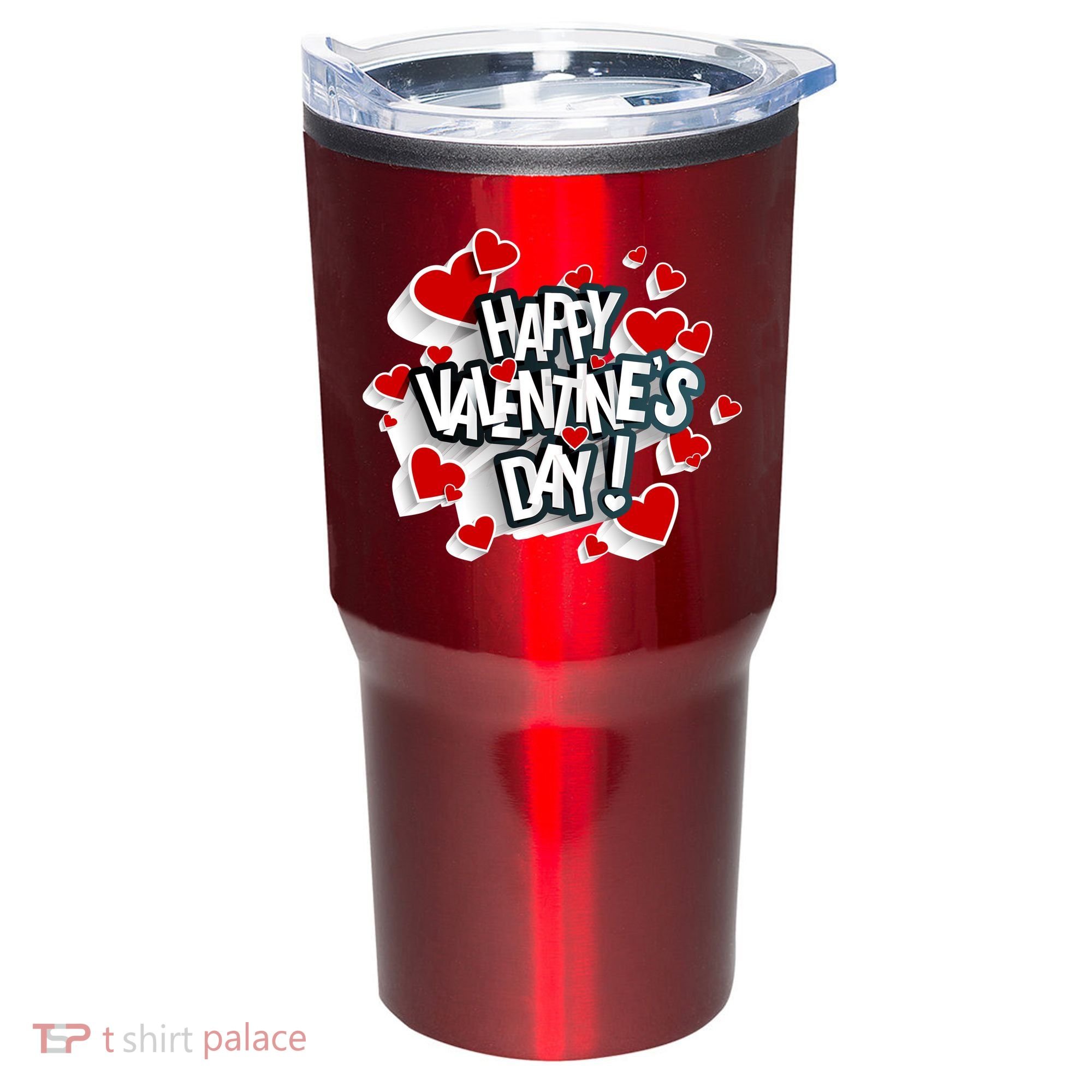 Happy Valentine's Day Love Hearts Logo Tumbler