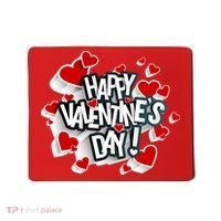 Happy Valentine's Day Love Hearts Logo Mousepad thumb 0