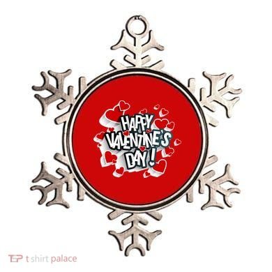 Happy Valentine's Day Love Hearts Logo Ornament