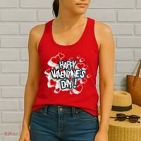 Happy Valentine's Day Love Hearts Logo Women's Tank Top thumb 2