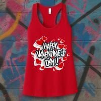 Happy Valentine's Day Love Hearts Logo Women's Tank Top thumb 3