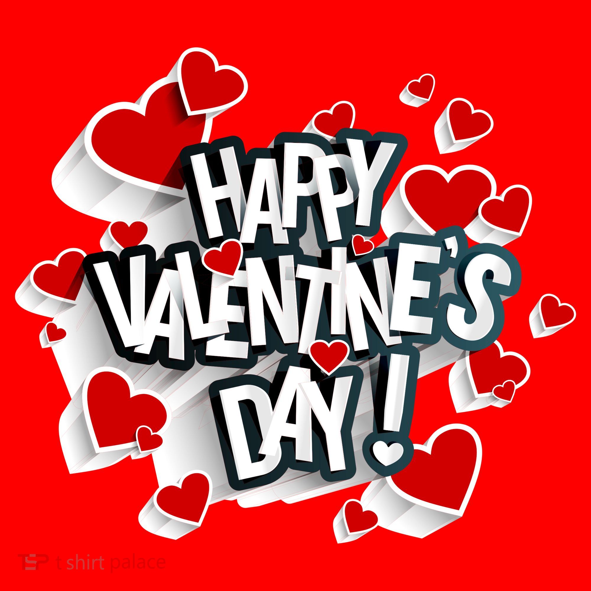 Happy Valentine's Day Love Hearts Logo Women's Tank Top