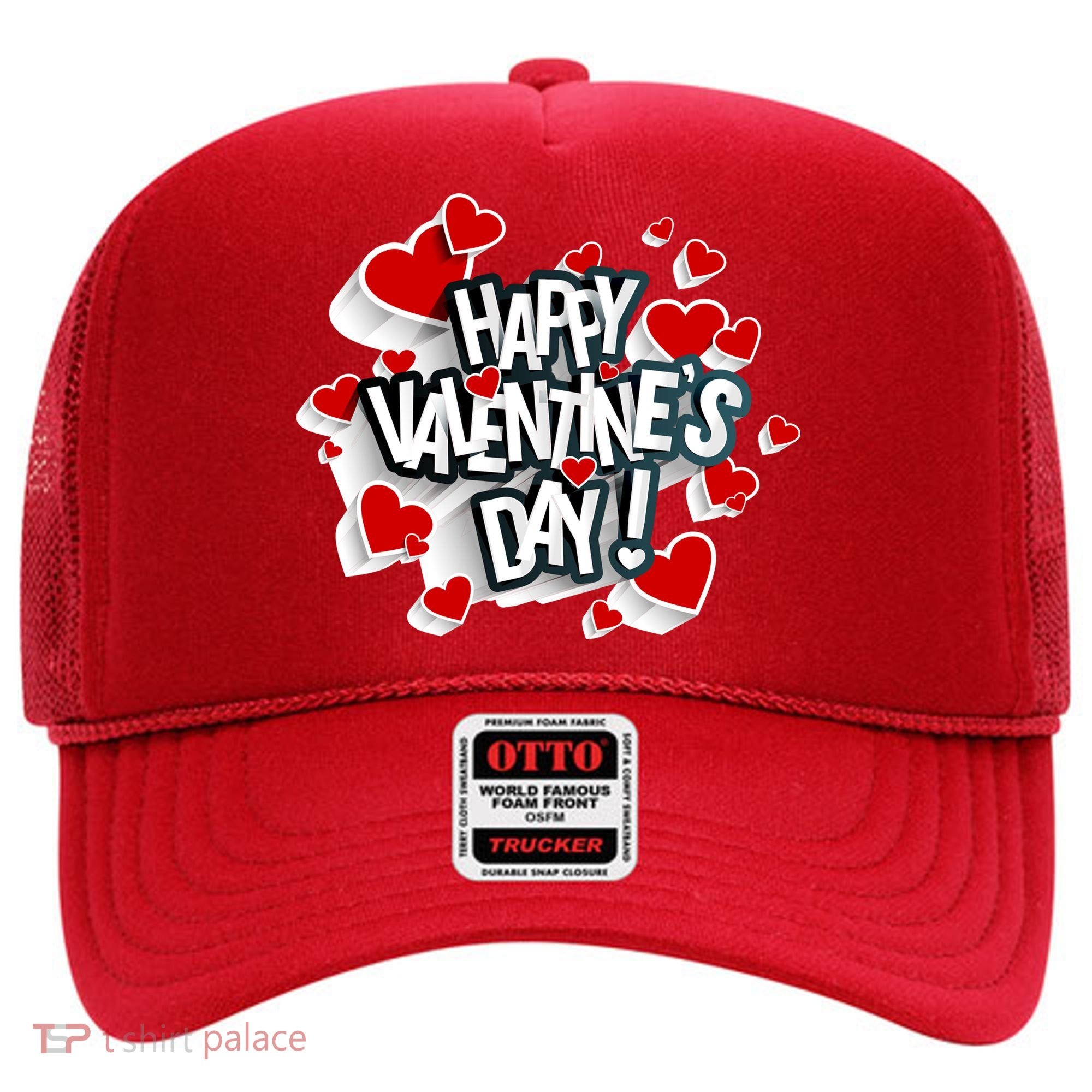 Happy Valentine's Day Love Hearts Logo Hat