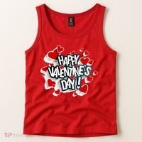 Happy Valentine's Day Love Hearts Logo Tank Top thumb 2